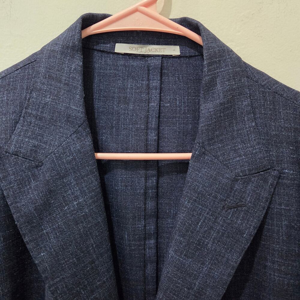 Eleventy Platinum Loro Piana Soft Jacket, Size US 46, Wool/Linen/Silk